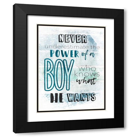 He Wants Black Modern Wood Framed Art Print with Double Matting by Grey, Jace