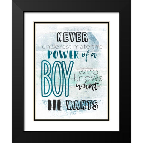 He Wants Black Modern Wood Framed Art Print with Double Matting by Grey, Jace