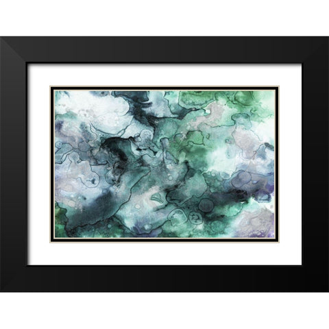 Water Rocks Black Modern Wood Framed Art Print with Double Matting by Grey, Jace