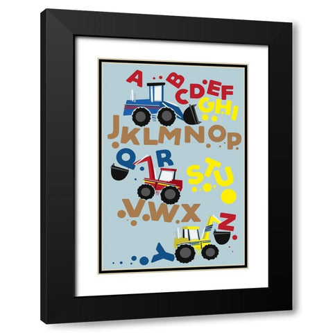 ABConstruction Black Modern Wood Framed Art Print with Double Matting by Grey, Jace