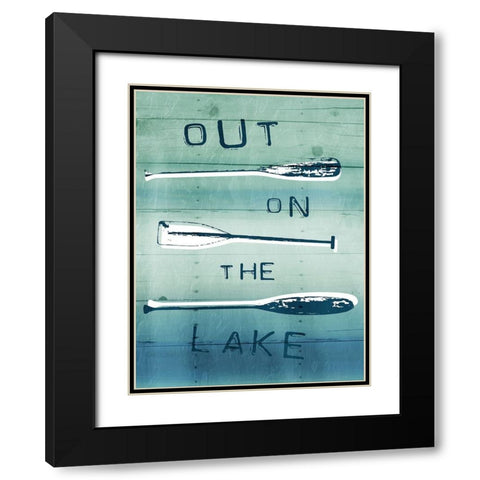 Out On The Lake Black Modern Wood Framed Art Print with Double Matting by Grey, Jace