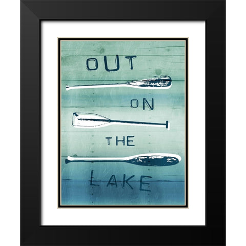 Out On The Lake Black Modern Wood Framed Art Print with Double Matting by Grey, Jace