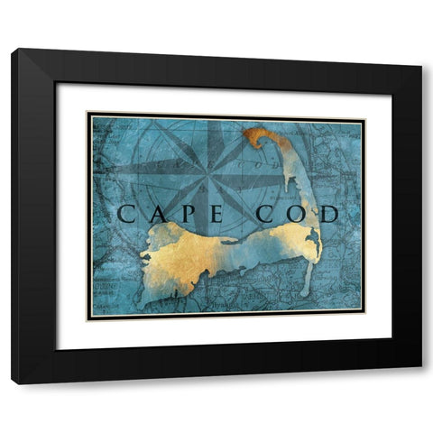 Cape Cod Gold Black Modern Wood Framed Art Print with Double Matting by Grey, Jace