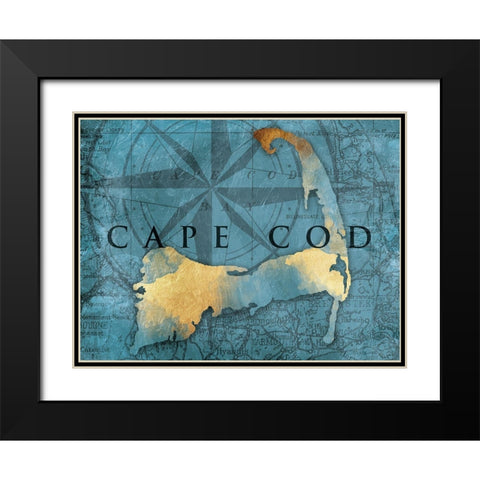 Cape Cod Gold Black Modern Wood Framed Art Print with Double Matting by Grey, Jace