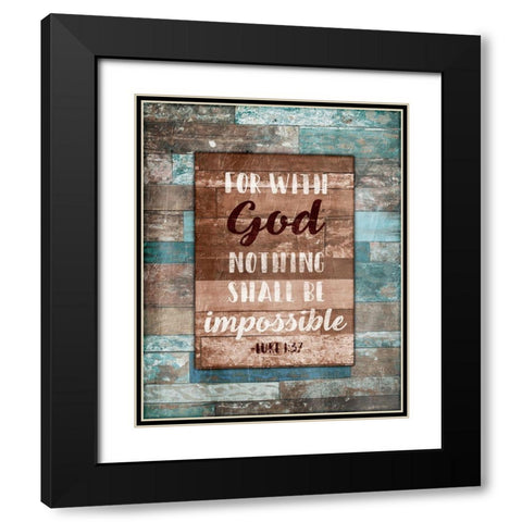 Nothing Black Modern Wood Framed Art Print with Double Matting by Grey, Jace