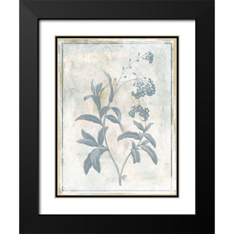 Sky Floral Two Black Modern Wood Framed Art Print with Double Matting by Grey, Jace