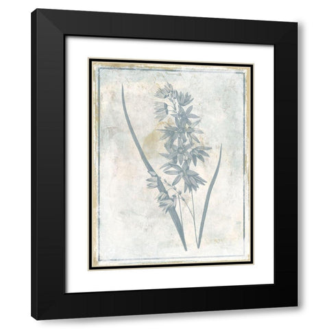 Sky Floral Three Black Modern Wood Framed Art Print with Double Matting by Grey, Jace