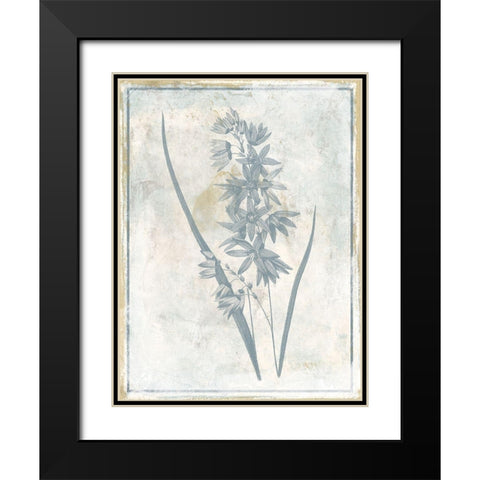 Sky Floral Three Black Modern Wood Framed Art Print with Double Matting by Grey, Jace