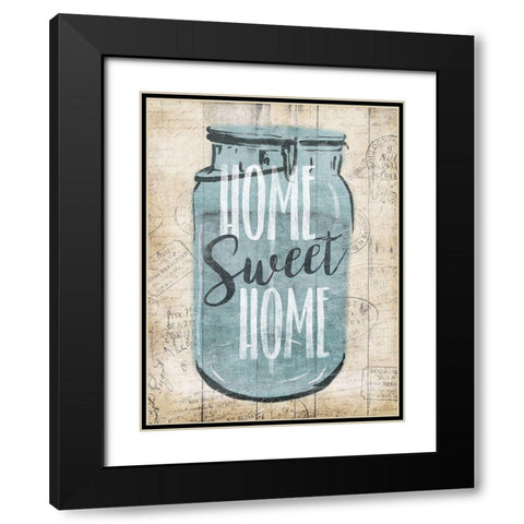 Jar Sweet Home Black Modern Wood Framed Art Print with Double Matting by Grey, Jace