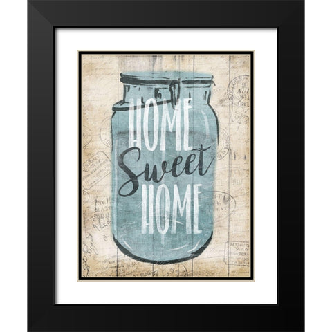 Jar Sweet Home Black Modern Wood Framed Art Print with Double Matting by Grey, Jace