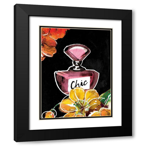 Flower Chic Black Modern Wood Framed Art Print with Double Matting by Grey, Jace