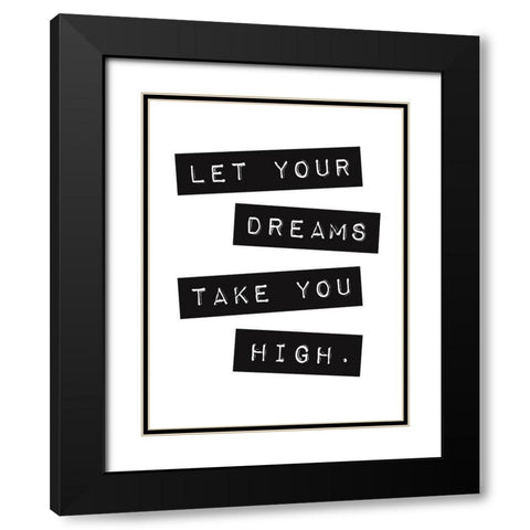 High Black Modern Wood Framed Art Print with Double Matting by Grey, Jace