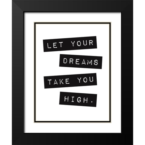 High Black Modern Wood Framed Art Print with Double Matting by Grey, Jace