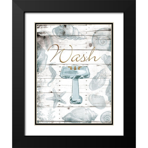 Wash Sink Black Modern Wood Framed Art Print with Double Matting by Grey, Jace