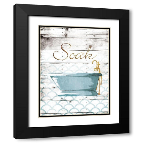 Soak Bath Black Modern Wood Framed Art Print with Double Matting by Grey, Jace