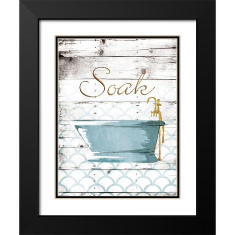 Soak Bath Black Modern Wood Framed Art Print with Double Matting by Grey, Jace