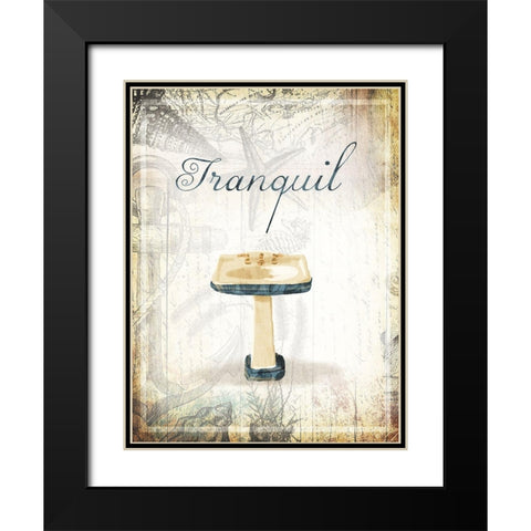 Tranquil Sea Sink Black Modern Wood Framed Art Print with Double Matting by Grey, Jace
