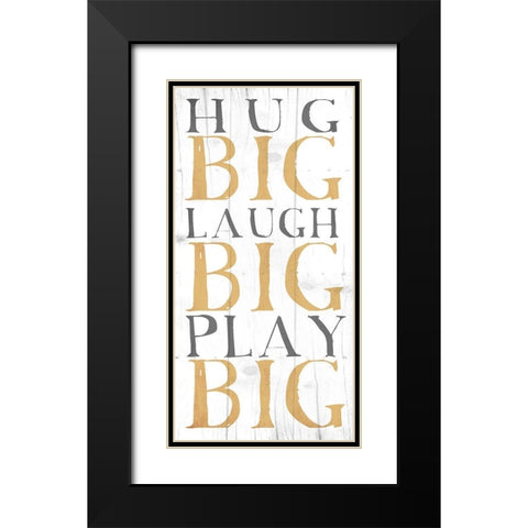 Hug Big Black Modern Wood Framed Art Print with Double Matting by Grey, Jace