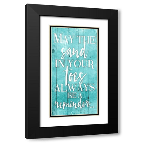 Toes Black Modern Wood Framed Art Print with Double Matting by Grey, Jace