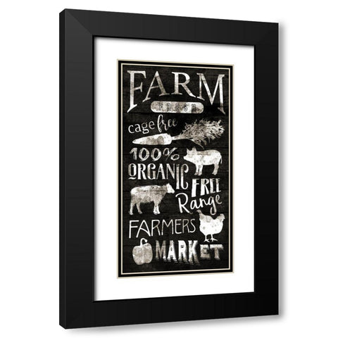 Farm Fresh Black Modern Wood Framed Art Print with Double Matting by Grey, Jace