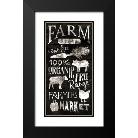Farm Fresh Black Modern Wood Framed Art Print with Double Matting by Grey, Jace
