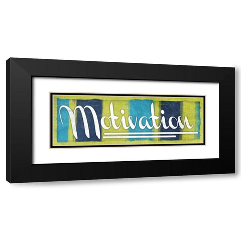 Motivation Black Modern Wood Framed Art Print with Double Matting by Grey, Jace