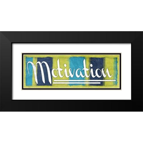 Motivation Black Modern Wood Framed Art Print with Double Matting by Grey, Jace