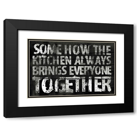 Kitchen 2 Black Modern Wood Framed Art Print with Double Matting by Grey, Jace