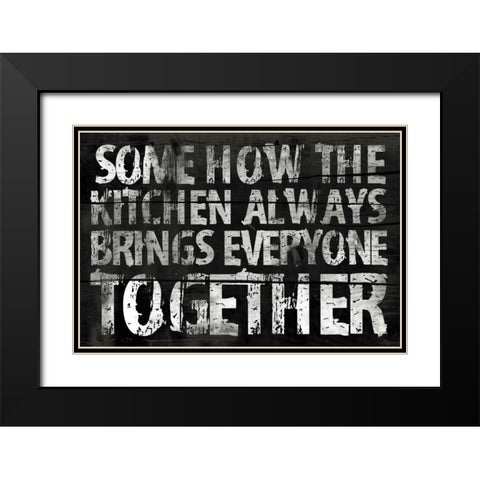Kitchen 2 Black Modern Wood Framed Art Print with Double Matting by Grey, Jace