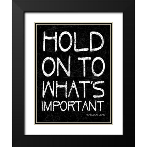 Hold On Black Modern Wood Framed Art Print with Double Matting by Grey, Jace