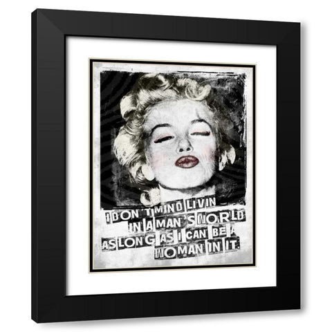 Monroe Black Modern Wood Framed Art Print with Double Matting by Grey, Jace