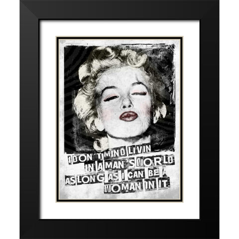 Monroe Black Modern Wood Framed Art Print with Double Matting by Grey, Jace