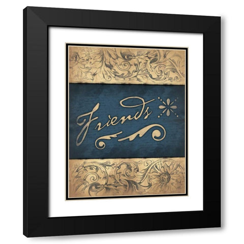 Friends Black Modern Wood Framed Art Print with Double Matting by Grey, Jace