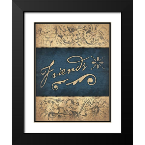 Friends Black Modern Wood Framed Art Print with Double Matting by Grey, Jace