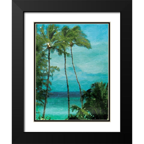 Palm Trees Black Modern Wood Framed Art Print with Double Matting by Grey, Jace