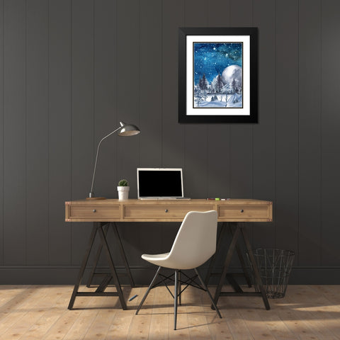 Nightfall Black Modern Wood Framed Art Print with Double Matting by Keith, Jesse