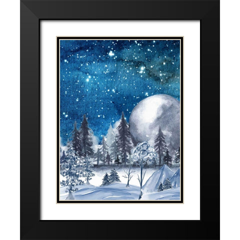 Nightfall Black Modern Wood Framed Art Print with Double Matting by Keith, Jesse