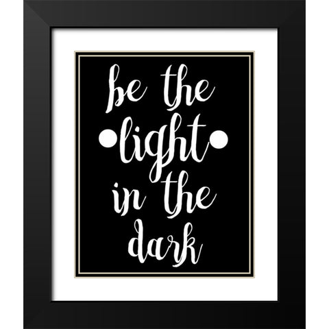 Light In The Dark Black Modern Wood Framed Art Print with Double Matting by Matic, Jelena