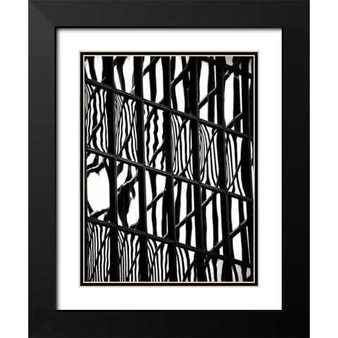 Reflectional Industry C Black Modern Wood Framed Art Print with Double Matting by Pica, Jeff