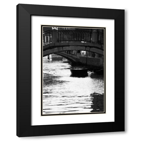 Venice 62 Black Modern Wood Framed Art Print with Double Matting by Grey, Jace