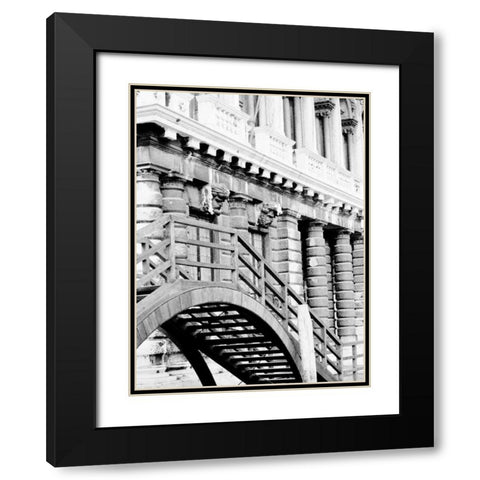 Venice Bridge Black Modern Wood Framed Art Print with Double Matting by Grey, Jace