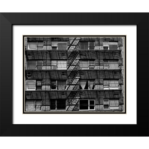 Escaping The Fire C Black Modern Wood Framed Art Print with Double Matting by Pica, Jeff