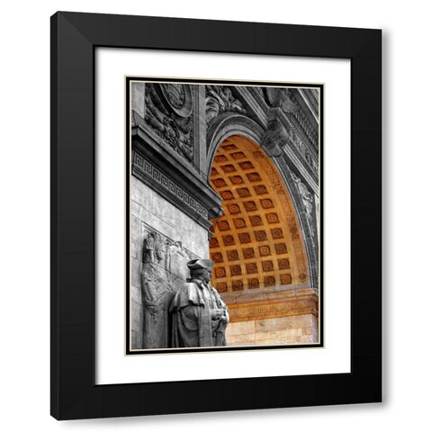Washington Square Arch BWC 1 Black Modern Wood Framed Art Print with Double Matting by Pica, Jeff