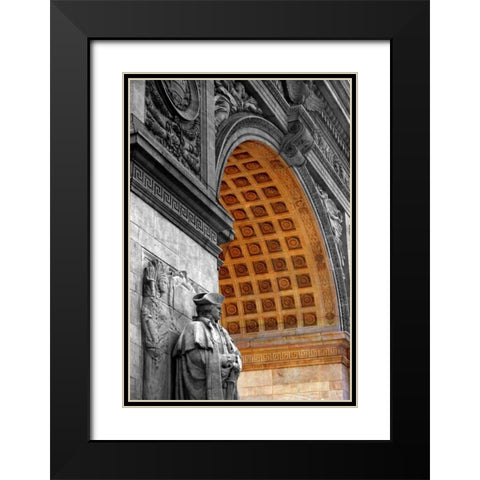 Washington Square Arch BWC 1 Black Modern Wood Framed Art Print with Double Matting by Pica, Jeff