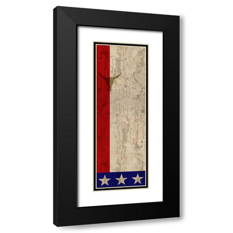 Texas Pride Black Modern Wood Framed Art Print with Double Matting by Allen, Kimberly