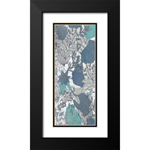 Carte Postale Blooms Mineral 1 Black Modern Wood Framed Art Print with Double Matting by Allen, Kimberly