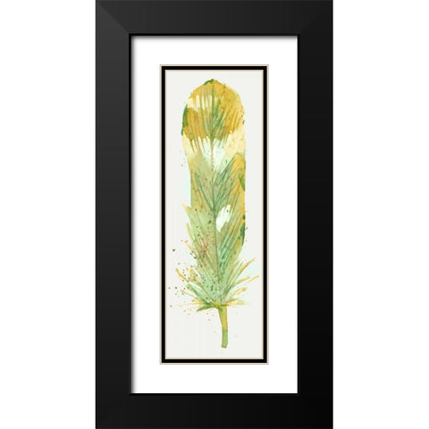 Feather Bright 1 Black Modern Wood Framed Art Print with Double Matting by Allen, Kimberly