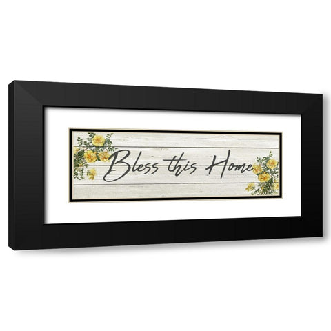 Bless this Home Black Modern Wood Framed Art Print with Double Matting by Kimberly, Allen