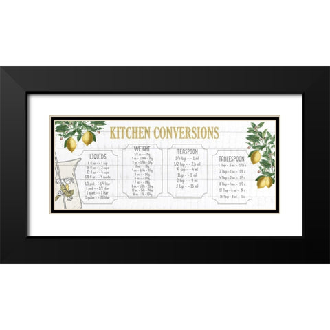 Kitchen Conversion B Black Modern Wood Framed Art Print with Double Matting by Kimberly, Allen