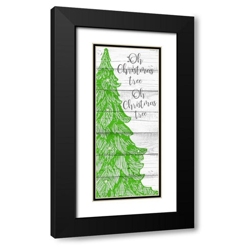 Oh Christmas Tree 2 Black Modern Wood Framed Art Print with Double Matting by Kimberly, Allen